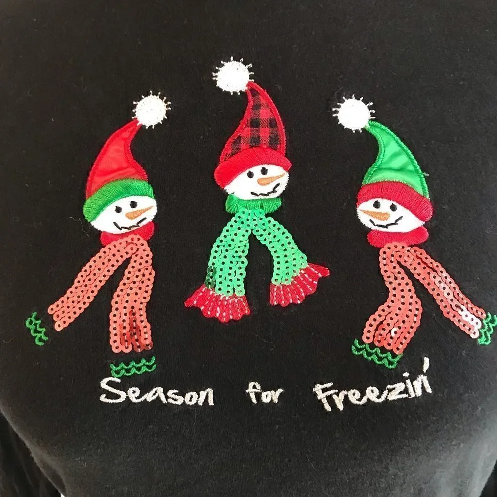 Long Sleeve Christmas T-Shirt Season For Freezing